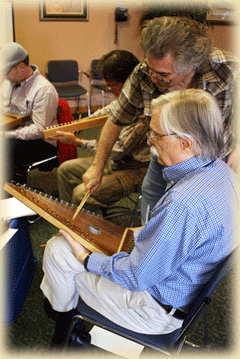 Scott teaching bowed psaltery
